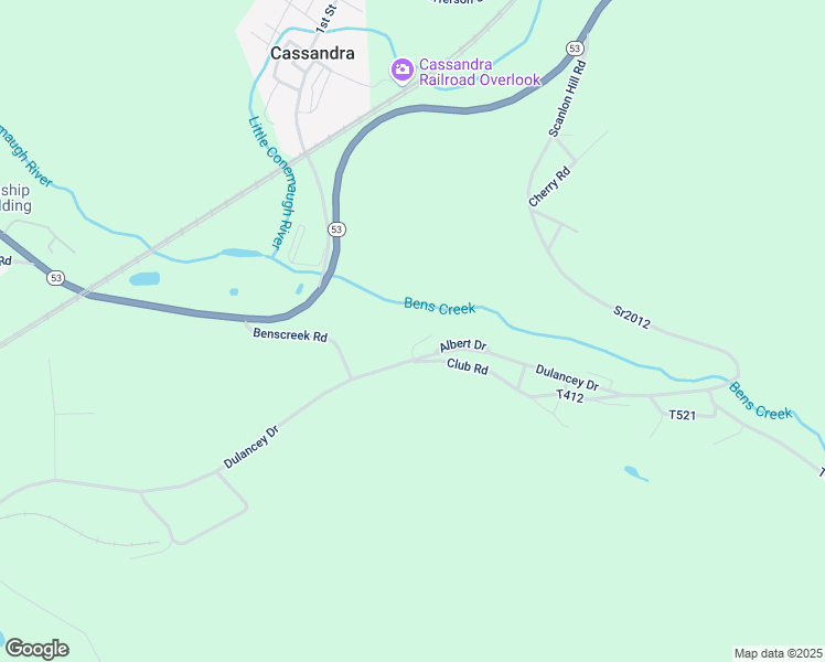 map of restaurants, bars, coffee shops, grocery stores, and more near 128 Curvey Road in Lilly