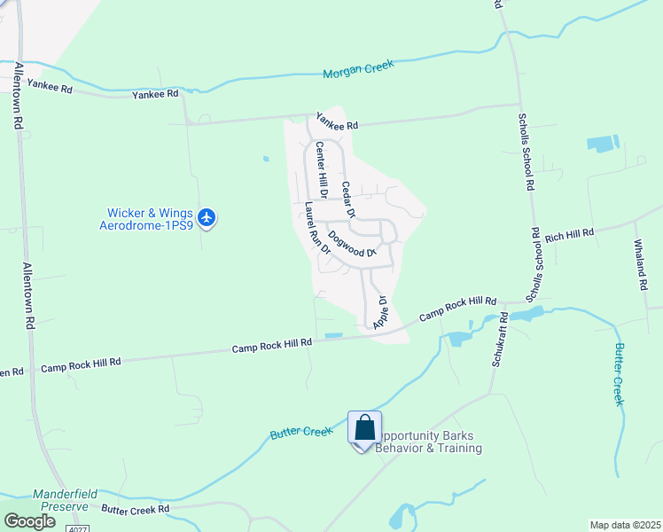 map of restaurants, bars, coffee shops, grocery stores, and more near 198 Laurel Run Drive in Quakertown