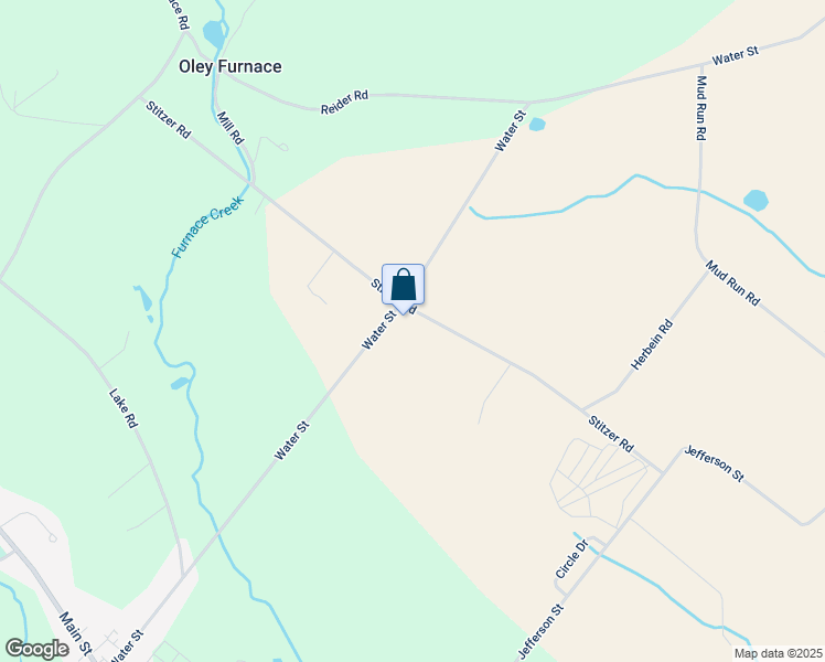 map of restaurants, bars, coffee shops, grocery stores, and more near 124 Stitzer Road in Oley