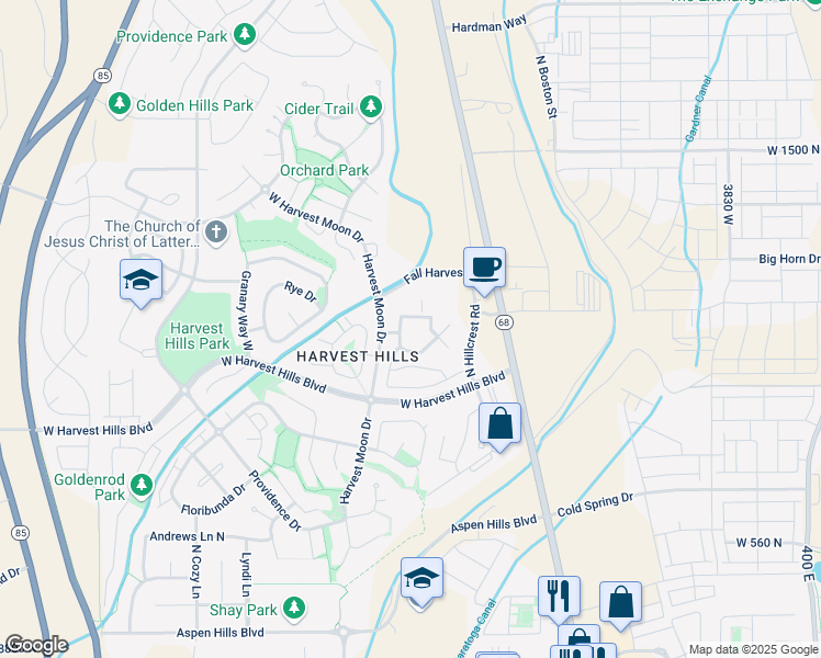 map of restaurants, bars, coffee shops, grocery stores, and more near 2120 Morning Star Drive in Saratoga Springs