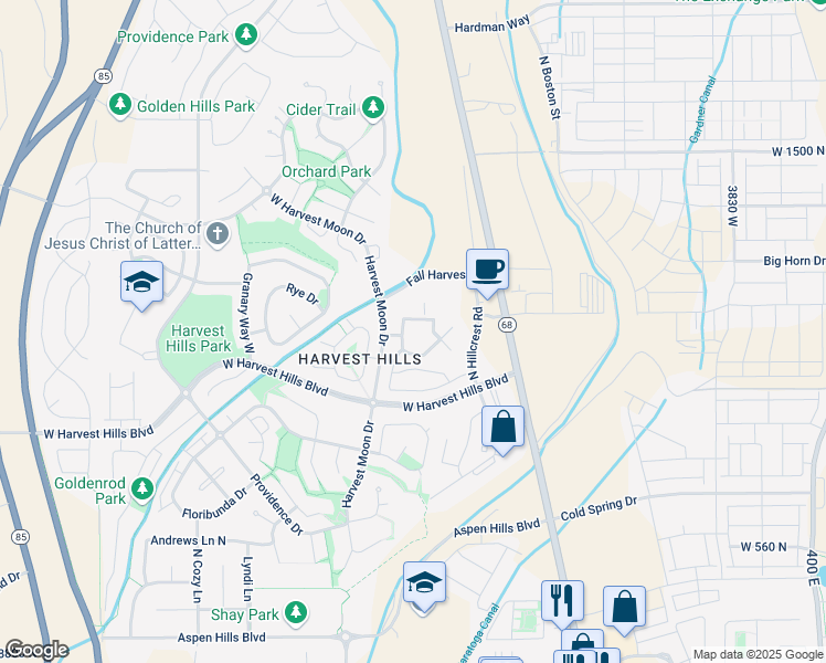 map of restaurants, bars, coffee shops, grocery stores, and more near 2112 Morning Star Drive in Saratoga Springs