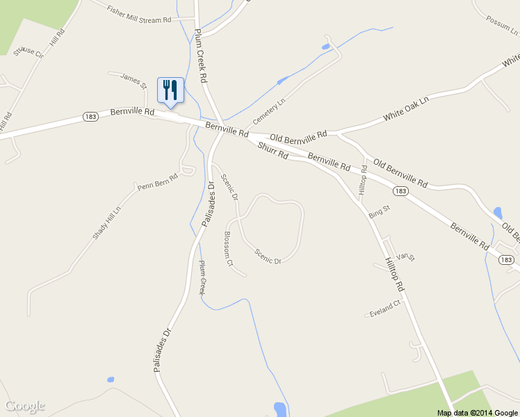 map of restaurants, bars, coffee shops, grocery stores, and more near 656 Scenic Dr in Bernville