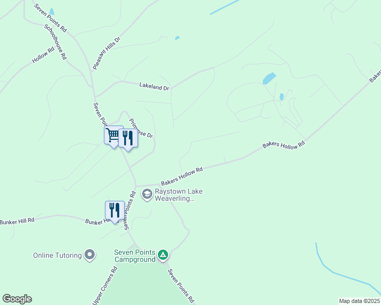 map of restaurants, bars, coffee shops, grocery stores, and more near 5427 Logan Lane in Hesston