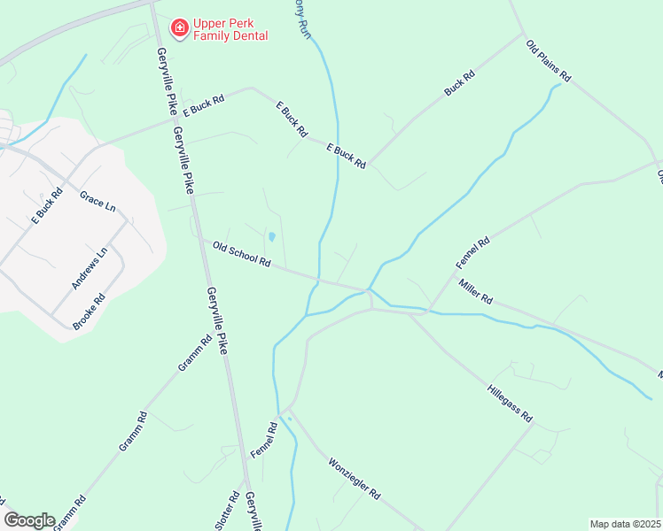map of restaurants, bars, coffee shops, grocery stores, and more near 3233 Old School Rd in Pennsburg