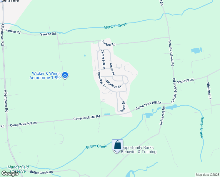 map of restaurants, bars, coffee shops, grocery stores, and more near 230 Laurel Run Drive in Quakertown