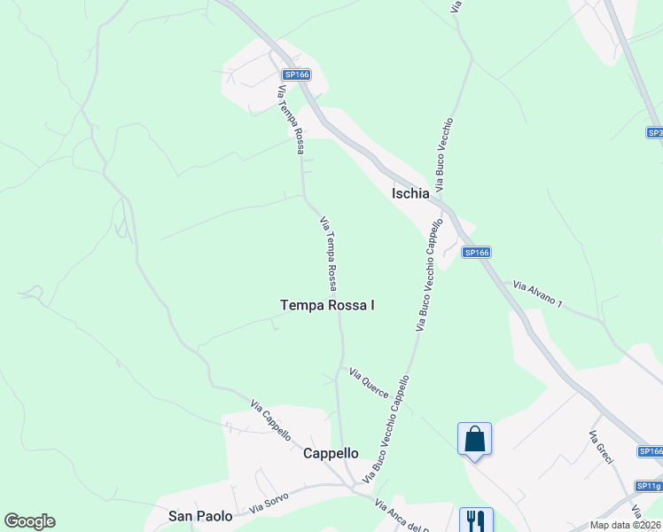 map of restaurants, bars, coffee shops, grocery stores, and more near 26 Via Tempa Rossa in Provincia di Salerno