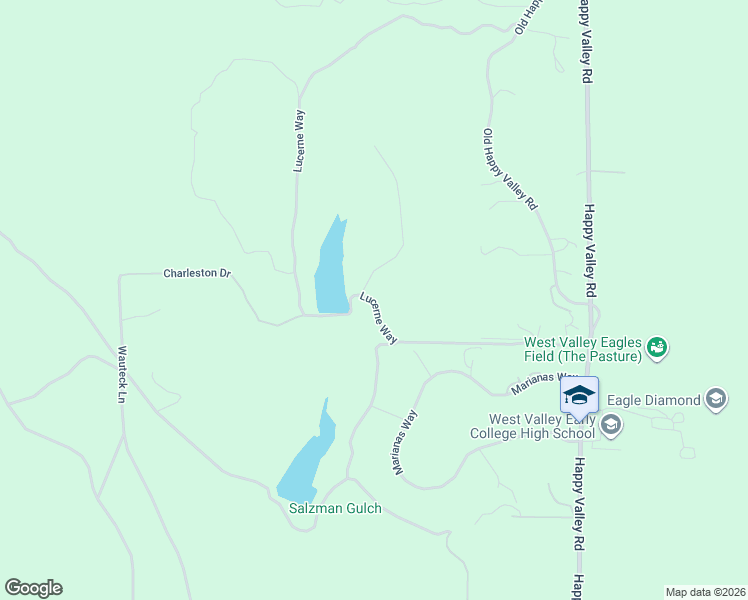 map of restaurants, bars, coffee shops, grocery stores, and more near Lucerne Way in Cottonwood