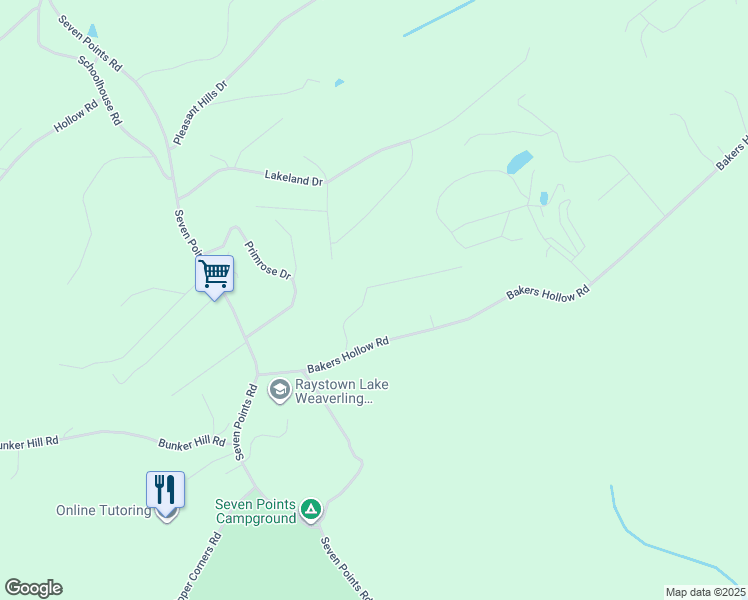 map of restaurants, bars, coffee shops, grocery stores, and more near 5427 Logan Lane in Hesston