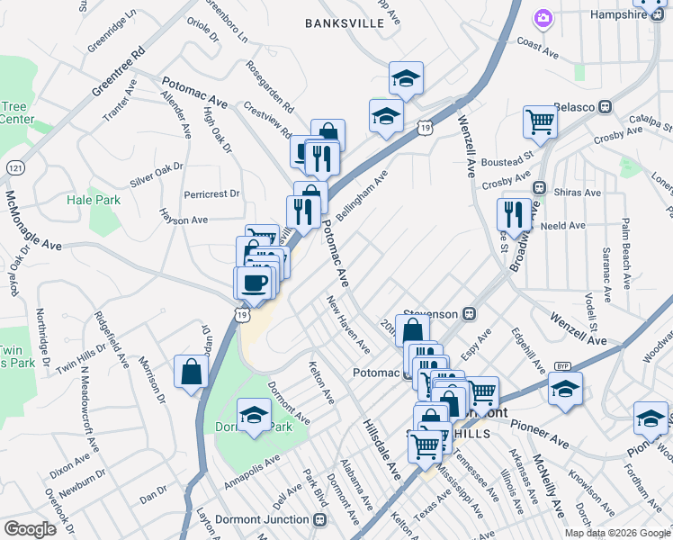 map of restaurants, bars, coffee shops, grocery stores, and more near 2900 Crosby Avenue in Pittsburgh