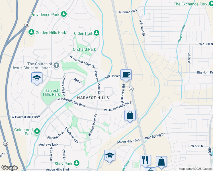 map of restaurants, bars, coffee shops, grocery stores, and more near 2125 Morning Star Drive in Saratoga Springs