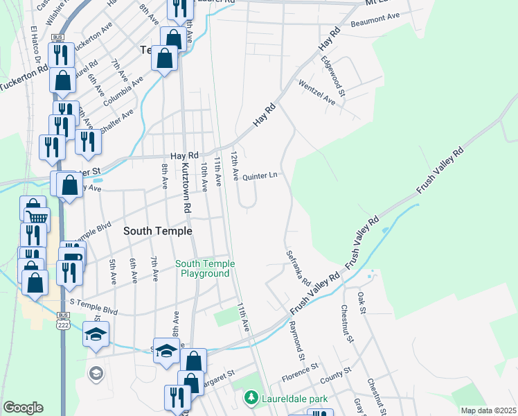 map of restaurants, bars, coffee shops, grocery stores, and more near 4306 12th Avenue in Temple