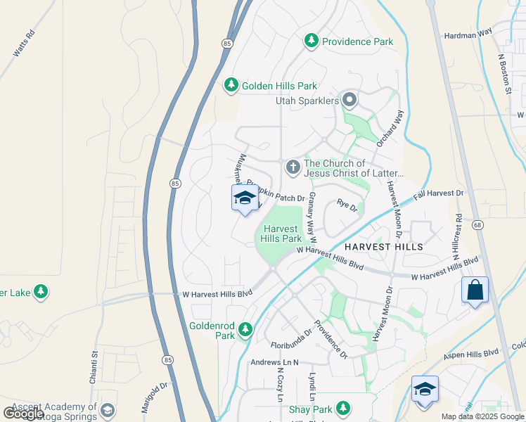 map of restaurants, bars, coffee shops, grocery stores, and more near 531 Muskmelon Way North in Saratoga Springs