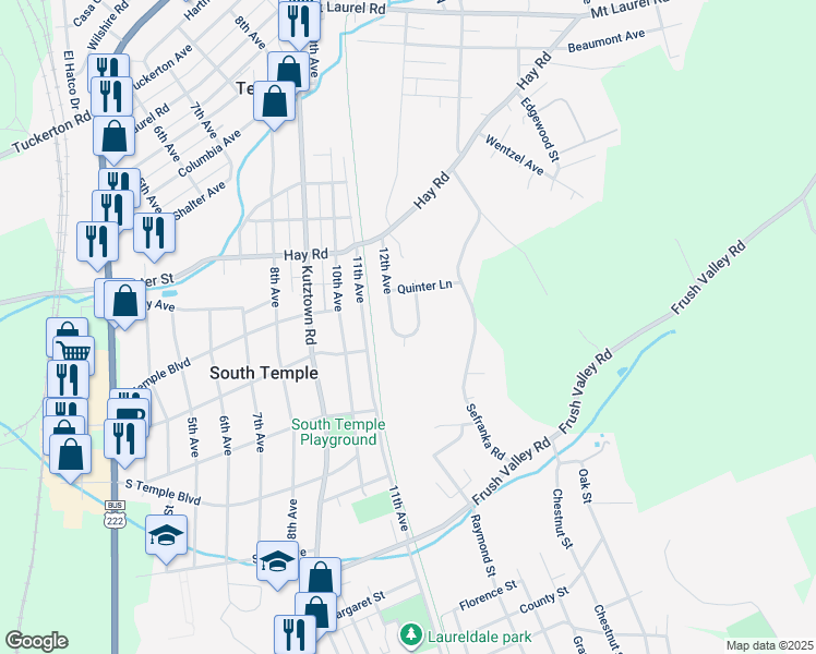 map of restaurants, bars, coffee shops, grocery stores, and more near 4329 12th Avenue in Temple