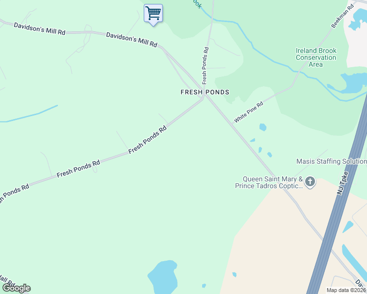 map of restaurants, bars, coffee shops, grocery stores, and more near 246 Fresh Ponds Road in Monroe Township