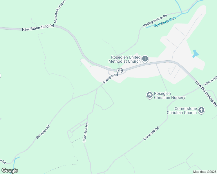 map of restaurants, bars, coffee shops, grocery stores, and more near 107 Roseglen Rd in Duncannon