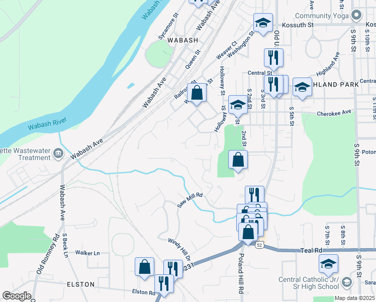 map of restaurants, bars, coffee shops, grocery stores, and more near 1429 Sunset Ridge Drive in Lafayette