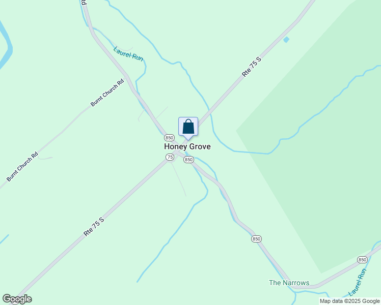 map of restaurants, bars, coffee shops, grocery stores, and more near 17 Clark Lane in Honey Grove