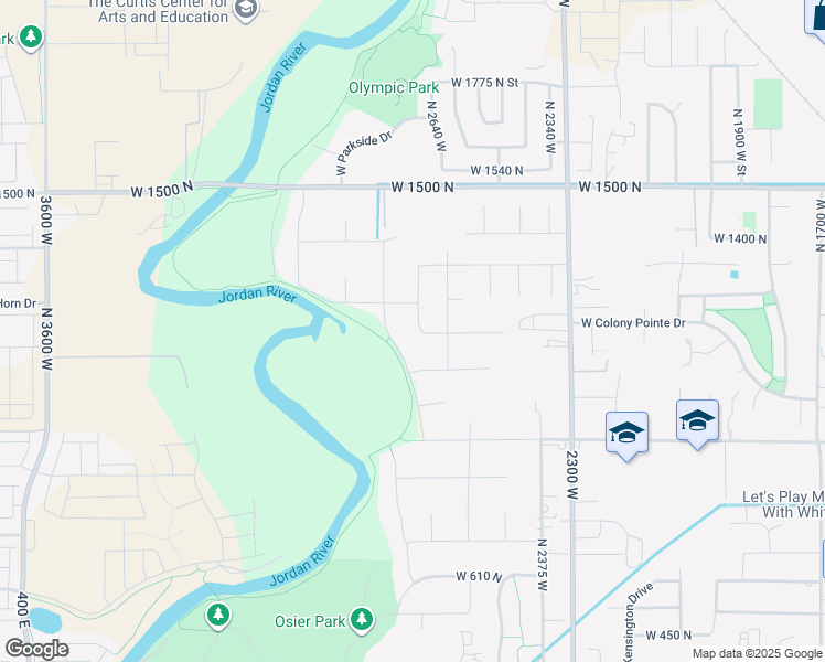 map of restaurants, bars, coffee shops, grocery stores, and more near 1185 North 2650 West in Lehi