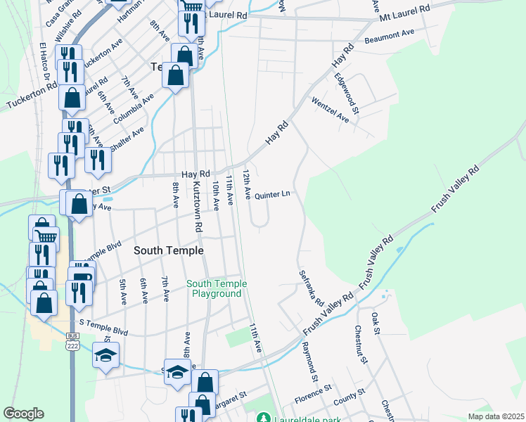 map of restaurants, bars, coffee shops, grocery stores, and more near 4211 12th Avenue in Temple