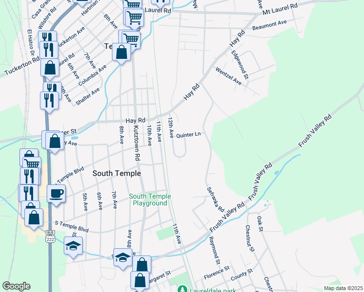 map of restaurants, bars, coffee shops, grocery stores, and more near 4211 12th Avenue in Temple