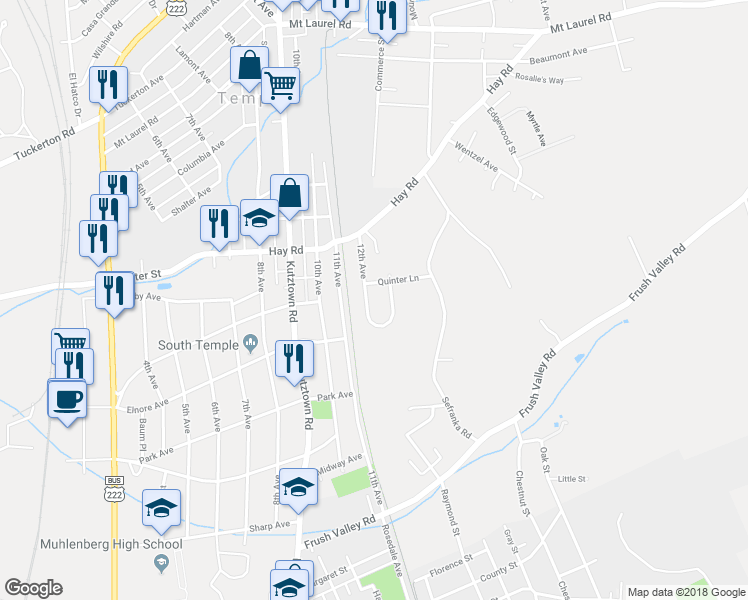 map of restaurants, bars, coffee shops, grocery stores, and more near 4343 12th Avenue in Temple
