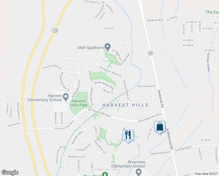 map of restaurants, bars, coffee shops, grocery stores, and more near 288 Winter Wheat Way in Saratoga Springs