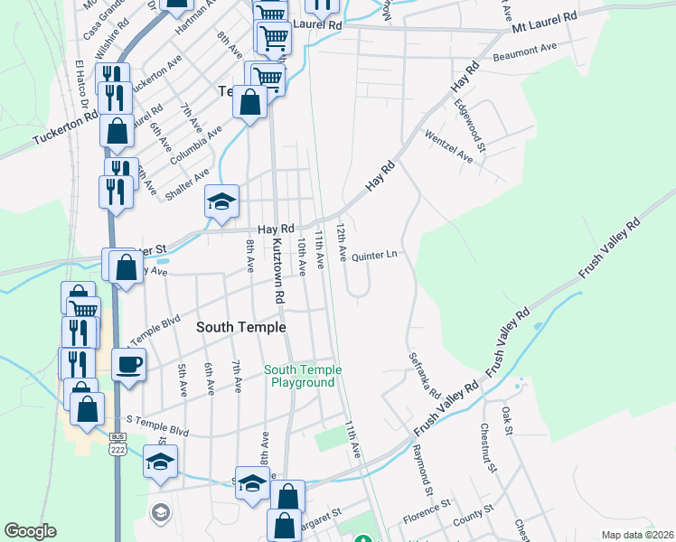 map of restaurants, bars, coffee shops, grocery stores, and more near 4351 12th Avenue in Temple