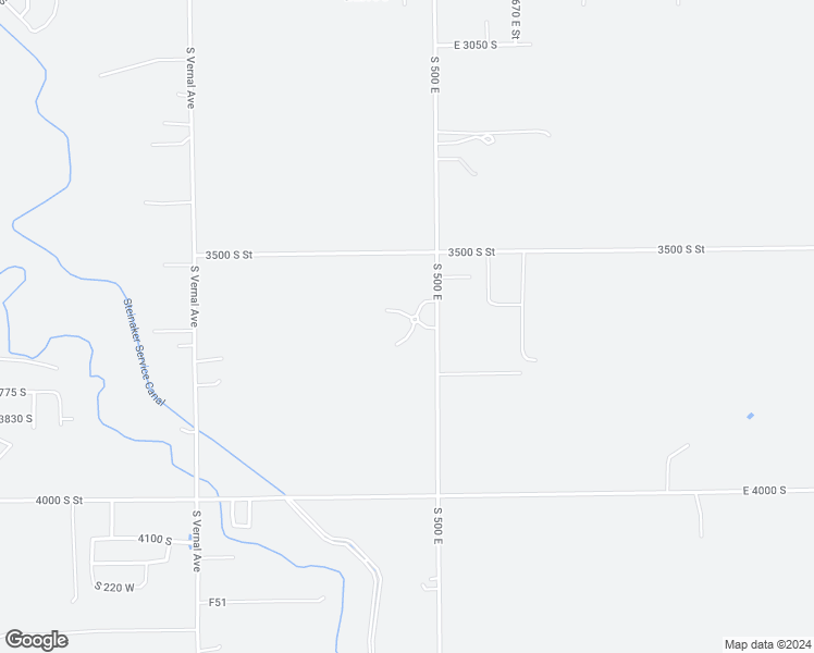 map of restaurants, bars, coffee shops, grocery stores, and more near 435 Redfox Lane in Vernal