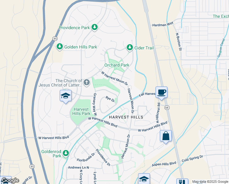 map of restaurants, bars, coffee shops, grocery stores, and more near 288 Winter Wheat Way in Saratoga Springs