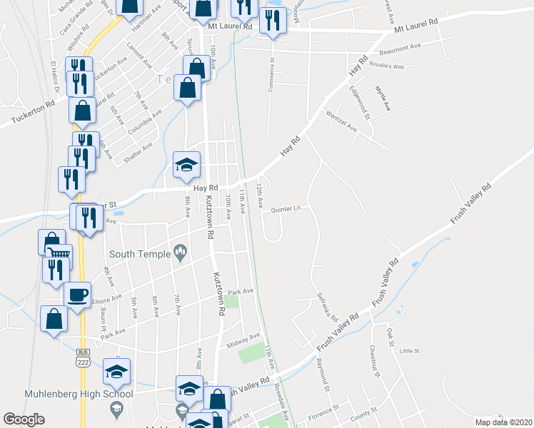map of restaurants, bars, coffee shops, grocery stores, and more near 4351 12th Avenue in Temple