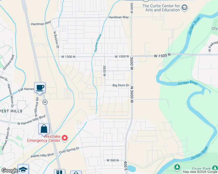 map of restaurants, bars, coffee shops, grocery stores, and more near 3797 Big Horn Drive in Saratoga Springs