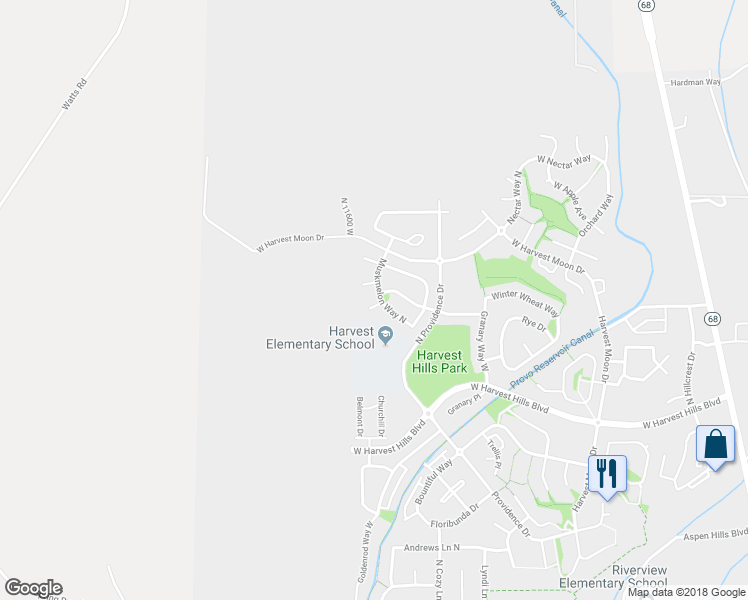 map of restaurants, bars, coffee shops, grocery stores, and more near 594 Casaba Court in Saratoga Springs