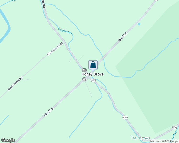 map of restaurants, bars, coffee shops, grocery stores, and more near 5059 Pennsylvania 850 in Honey Grove