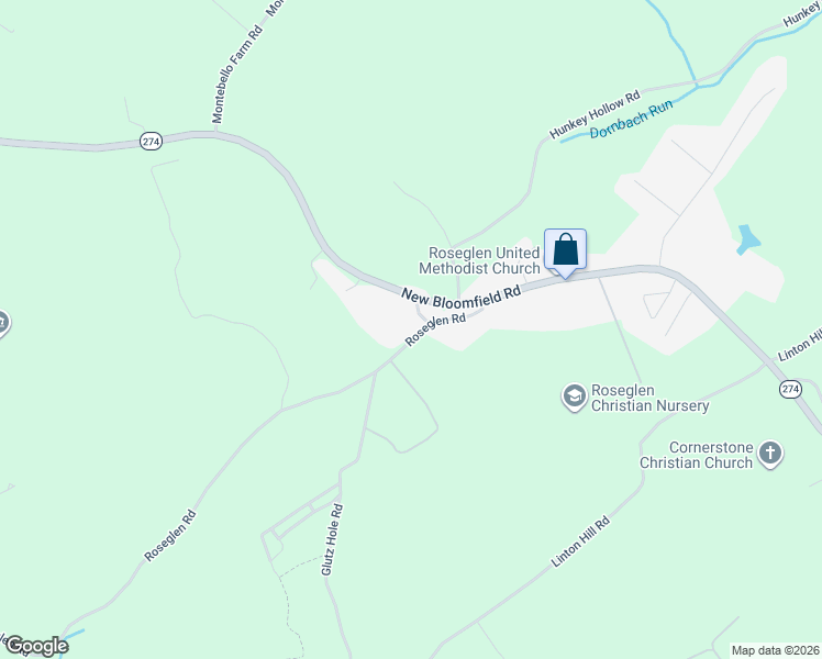 map of restaurants, bars, coffee shops, grocery stores, and more near 107 Roseglen Road in Duncannon