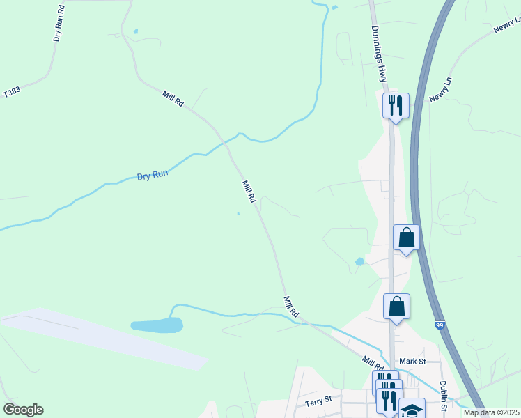 map of restaurants, bars, coffee shops, grocery stores, and more near 256 Mill Road in Duncansville