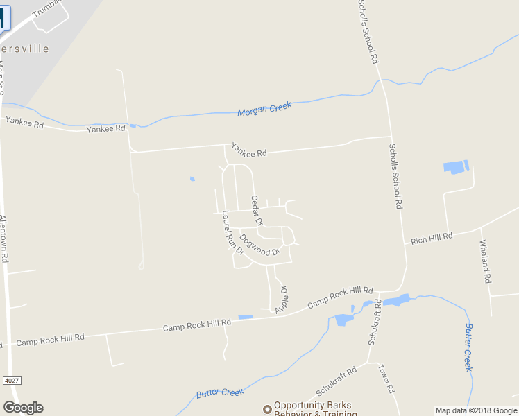 map of restaurants, bars, coffee shops, grocery stores, and more near 135 Ridge Road in Quakertown