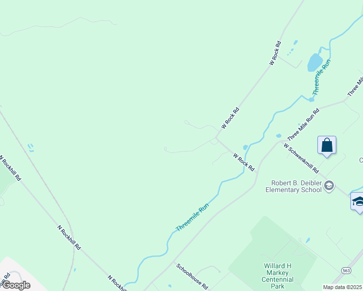map of restaurants, bars, coffee shops, grocery stores, and more near 1476 West Rock Road in Perkasie
