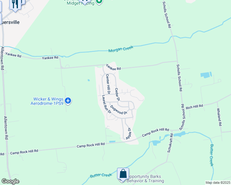 map of restaurants, bars, coffee shops, grocery stores, and more near 98 Ridge Road in Quakertown