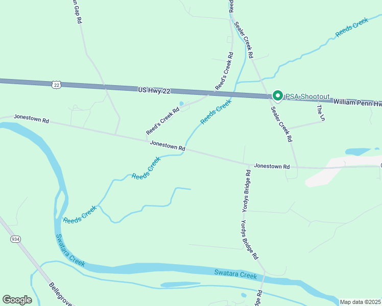 map of restaurants, bars, coffee shops, grocery stores, and more near 10657 Jonestown Road in Annville