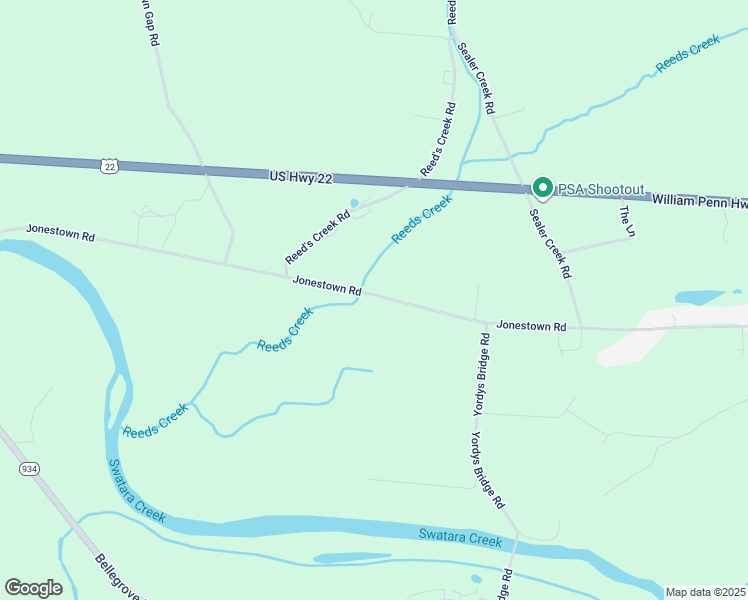 map of restaurants, bars, coffee shops, grocery stores, and more near 10657 Jonestown Road in Annville
