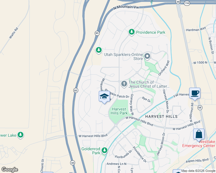 map of restaurants, bars, coffee shops, grocery stores, and more near 541 Pumpkin Patch Drive in Saratoga Springs