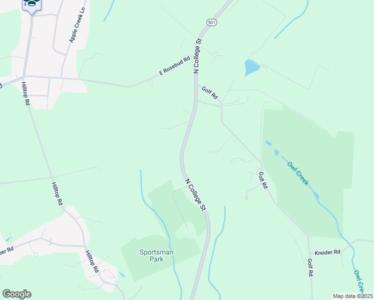 map of restaurants, bars, coffee shops, grocery stores, and more near 960 North College Street in Myerstown