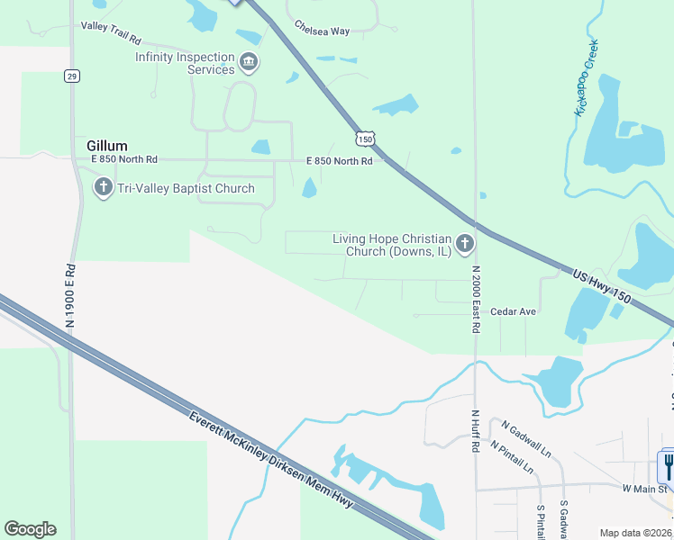 map of restaurants, bars, coffee shops, grocery stores, and more near 202 Raef Road in Downs
