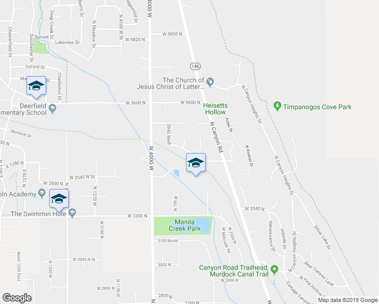 map of restaurants, bars, coffee shops, grocery stores, and more near West Valley View Drive in Cedar Hills