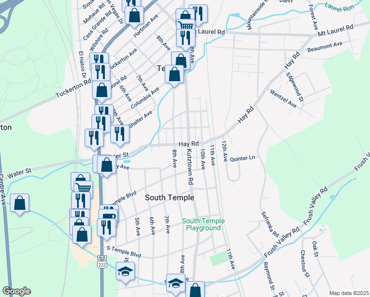 map of restaurants, bars, coffee shops, grocery stores, and more near 4507 8th Avenue in Temple