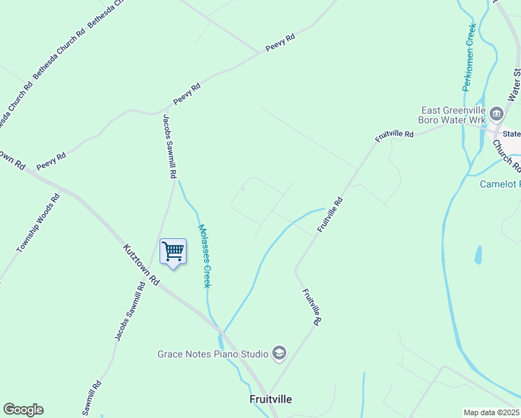 map of restaurants, bars, coffee shops, grocery stores, and more near 2067 Silo Lane in East Greenville