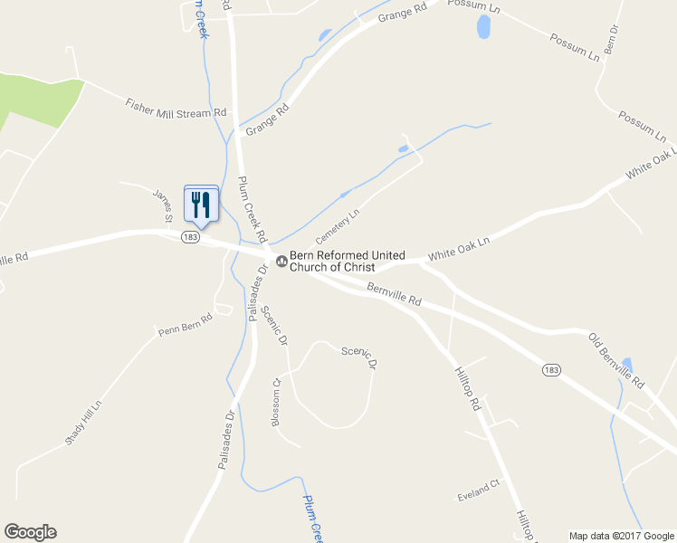 map of restaurants, bars, coffee shops, grocery stores, and more near 1504 Old Bernville Road in Leesport