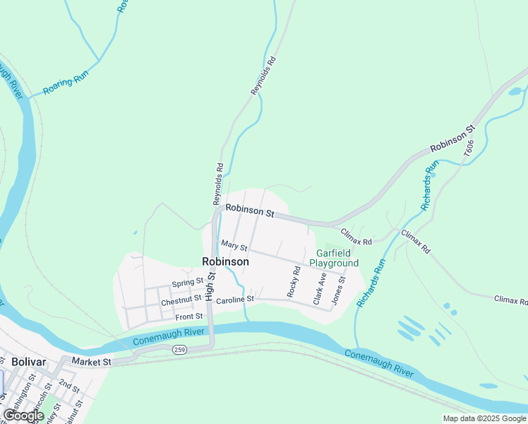 map of restaurants, bars, coffee shops, grocery stores, and more near 228 Harrison Avenue in Robinson