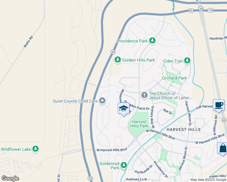 map of restaurants, bars, coffee shops, grocery stores, and more near 602 West Crenshaw Court in Saratoga Springs