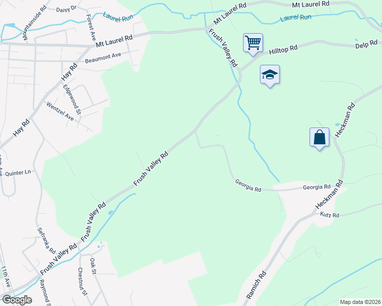 map of restaurants, bars, coffee shops, grocery stores, and more near 1916 Frush Valley Rd in Temple